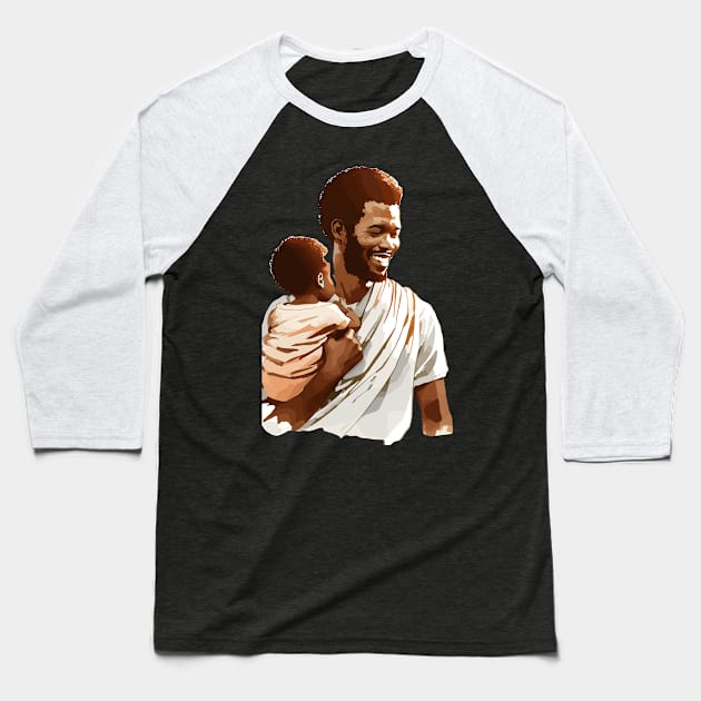 Afrocentric Father And Son Baseball T-Shirt by Graceful Designs